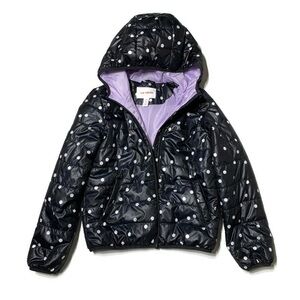 Joe‎ fresh girls 10-12Y polka dot hooded puffer jacket